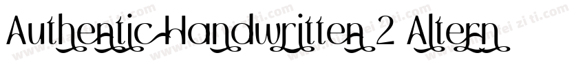 Authentic Handwritten 2 Alternate字体转换